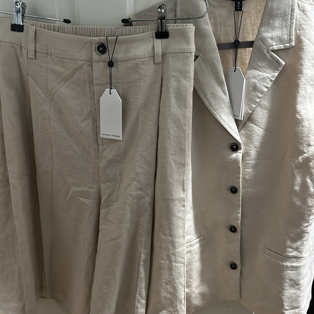 Universal standard linen vest and culottes